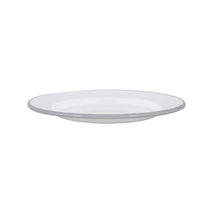 White Enamel Dinner Plate Tableware 25.5cm Hire