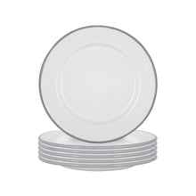 Load image into Gallery viewer, White Enamel Dinner Plate Tableware 25.5cm Hire