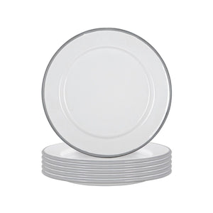 White Enamel Side Plate Tableware 20cm Hire